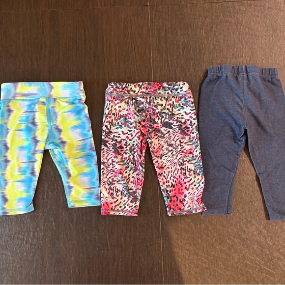 Girls Baby 3 Pack Athletic Leggings 18Mon - Picture 8 of 8